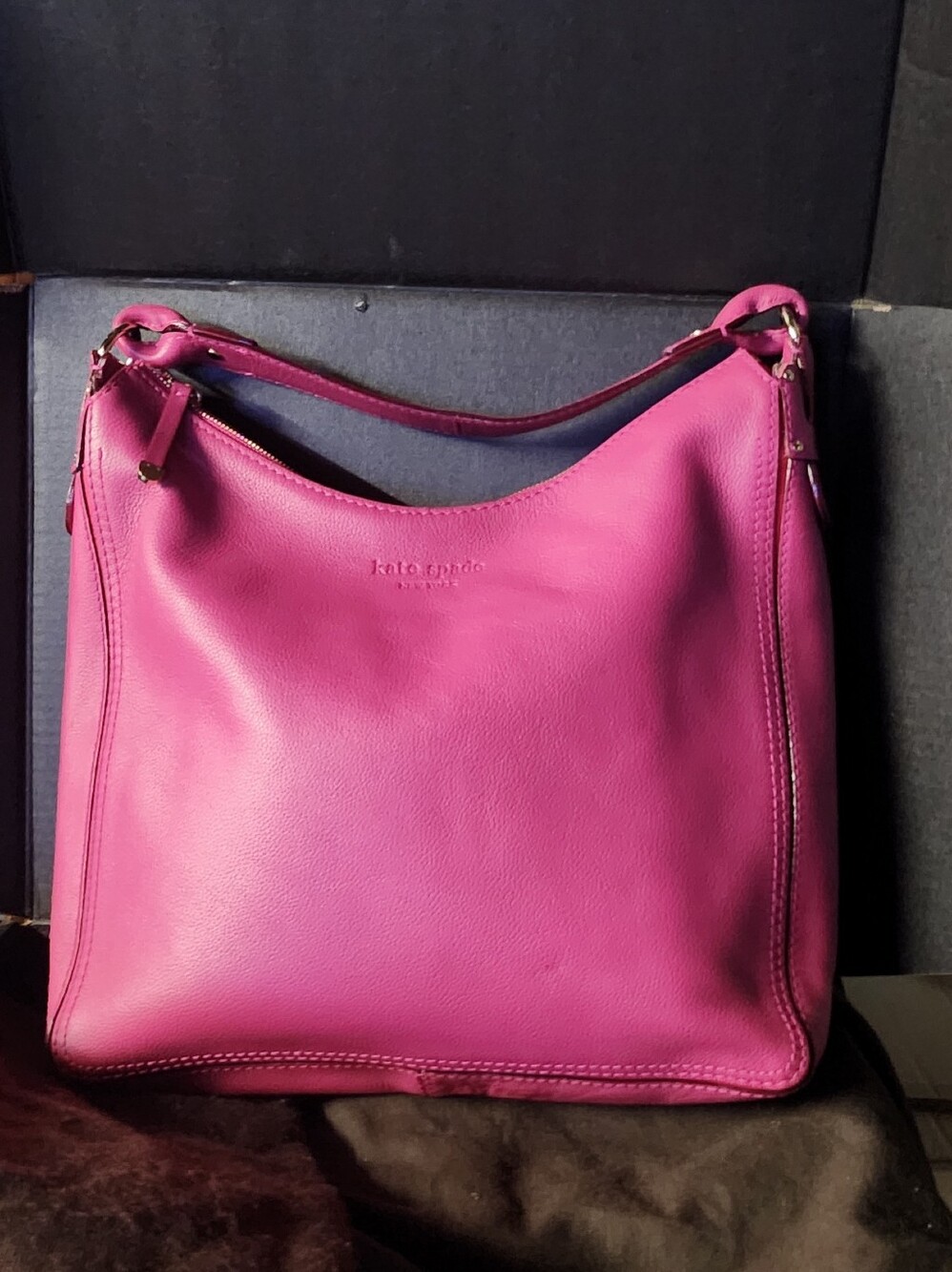Kate Spade Pink Leather Shoulder Hobo Bag